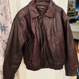Men’s Vintage Banana Republic Brown Bomber Leather Jacket